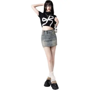 7 SEVFUN Denim Short Skirts Women's