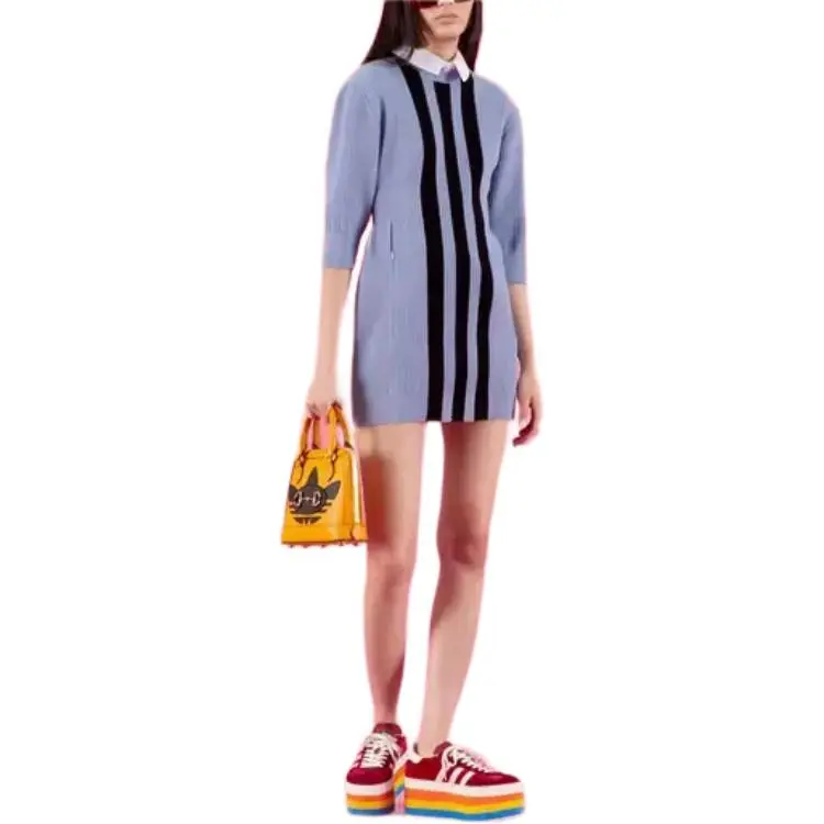 GUCCI x Adidas Long Sleeved Dress Women's Blue-1