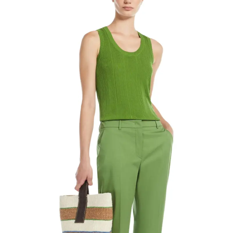 WEEKEND MaxMara Tank Tops Women's Green-4