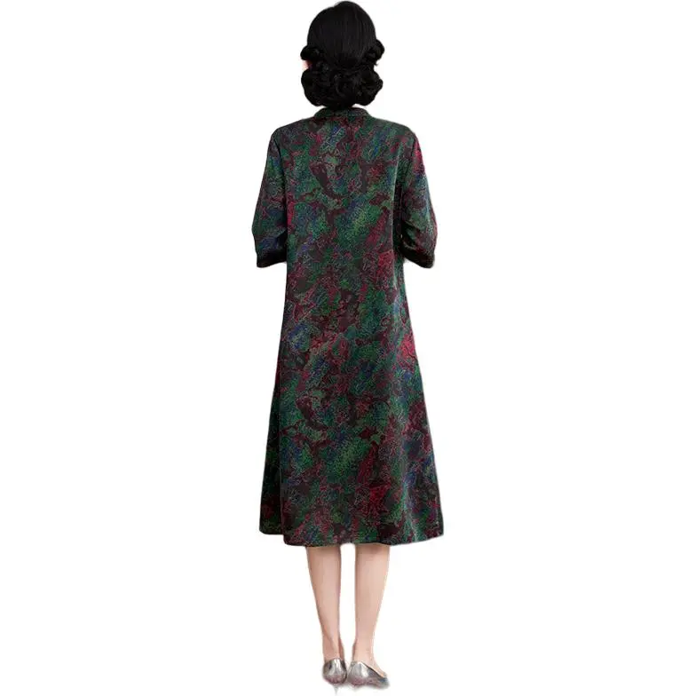 Yi Mengyuan Silk Short Sleeved Dress Women's-1