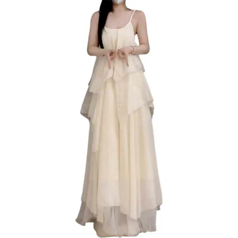 GOSO Slip Dresses Women's White-4