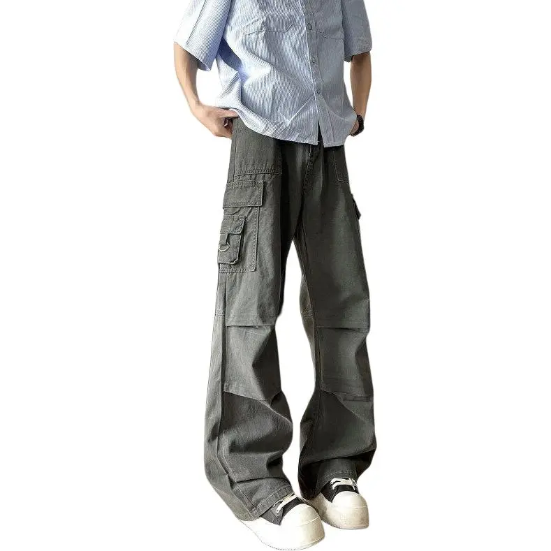 CORNILOT Casual Pants Unisex Gray-4