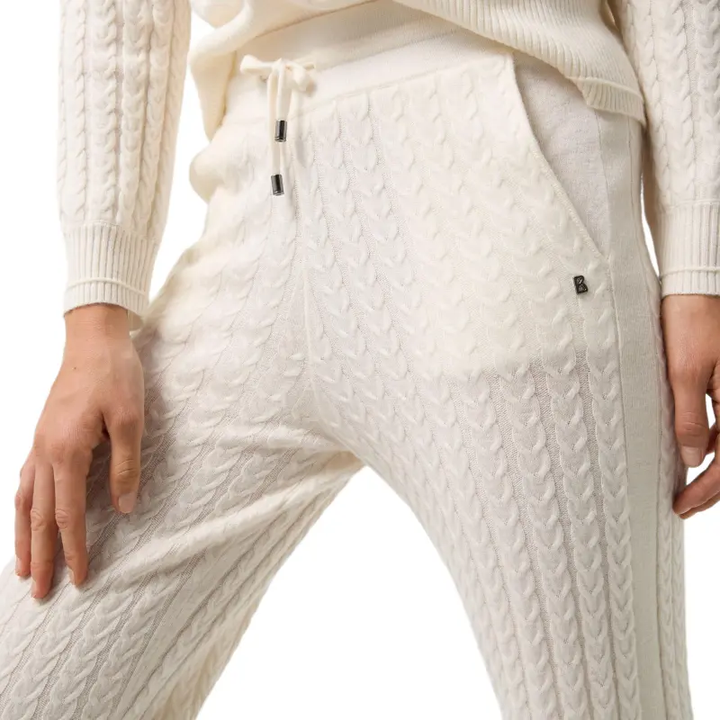 BOGNER Lakota FW24 Knitted Sweatpants Women's Gray White-6