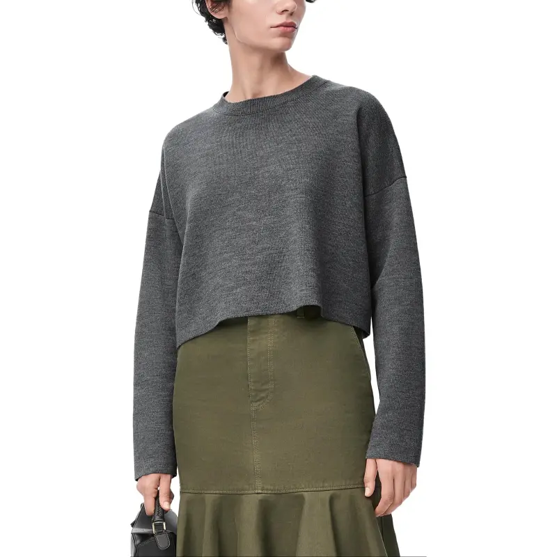 LOEWE SS25 Women's Pre Selection Collection Sweater Women's Dark Gray-3