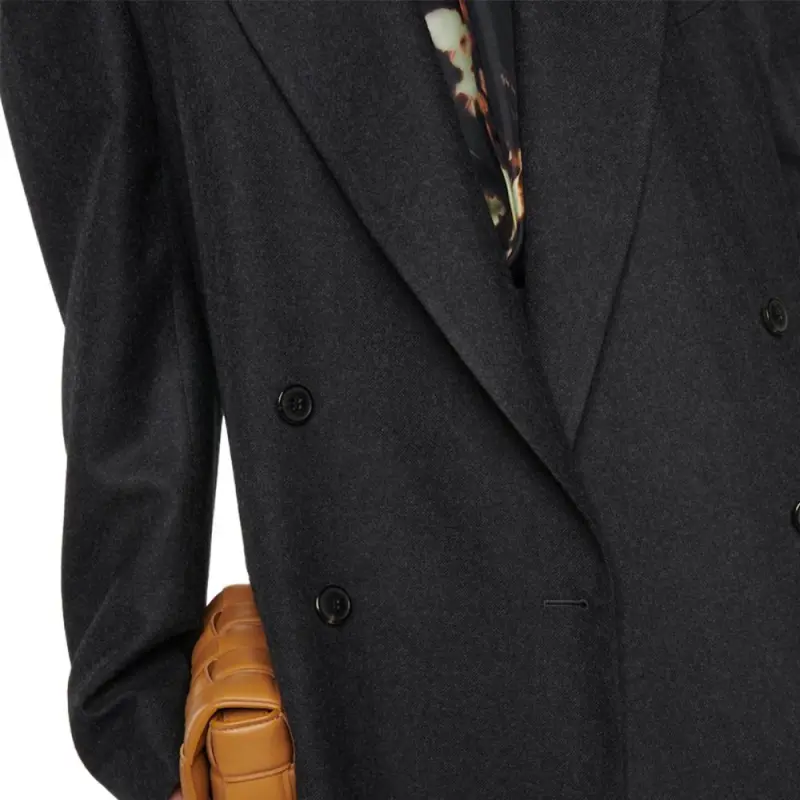 SAINT LAURENT Double Breasted Oversized Jacket-6