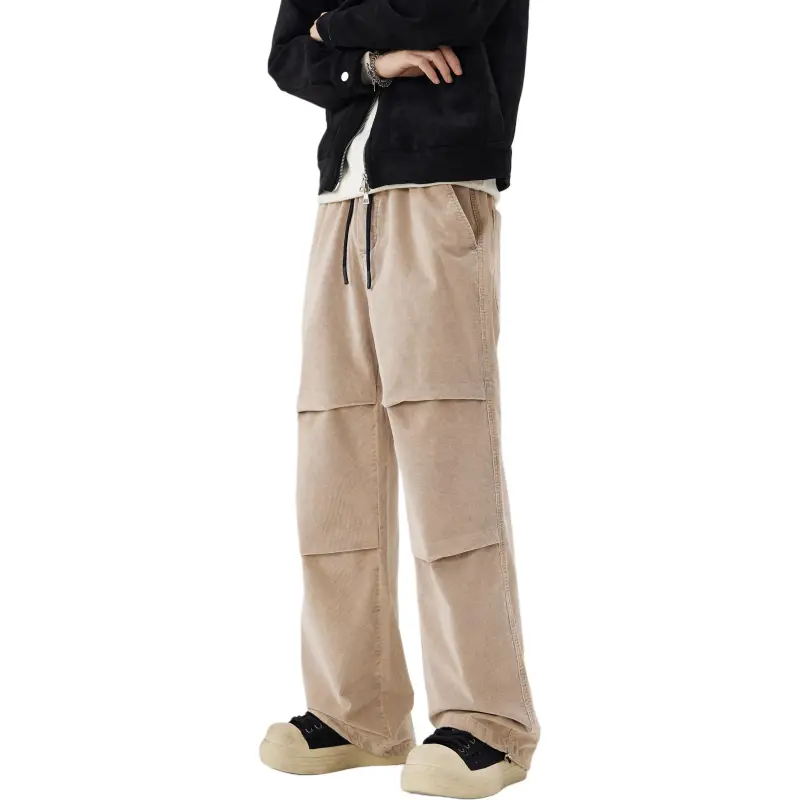 SONGS ALONG Casual Pants Unisex Khaki-5