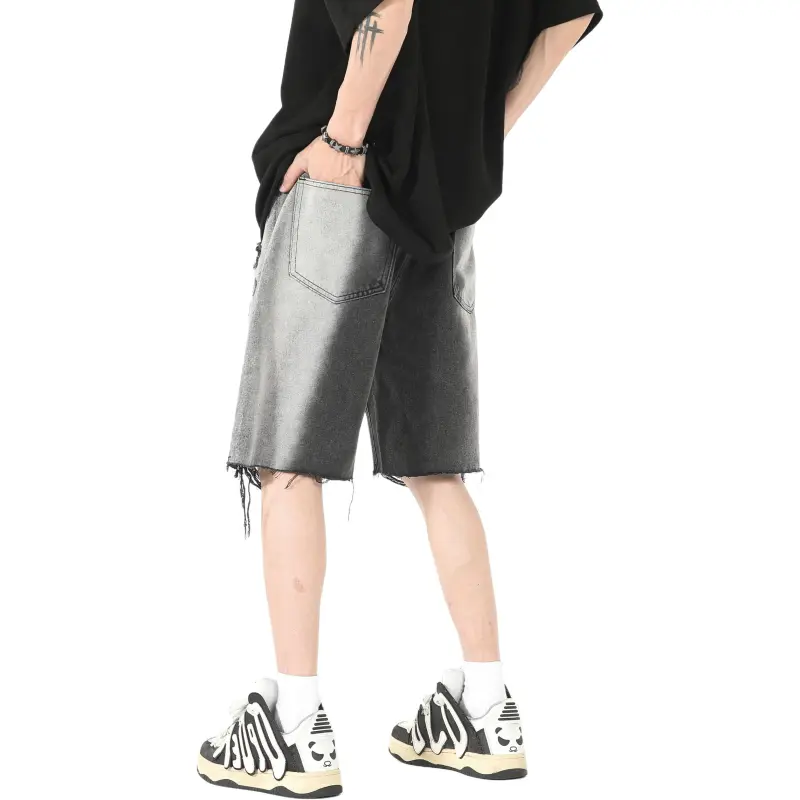 Fakeyoung Denim Shorts Unisex Black-1