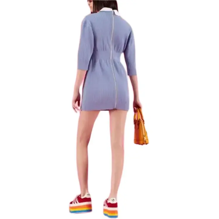 GUCCI x Adidas Long Sleeved Dress Women's Blue-2