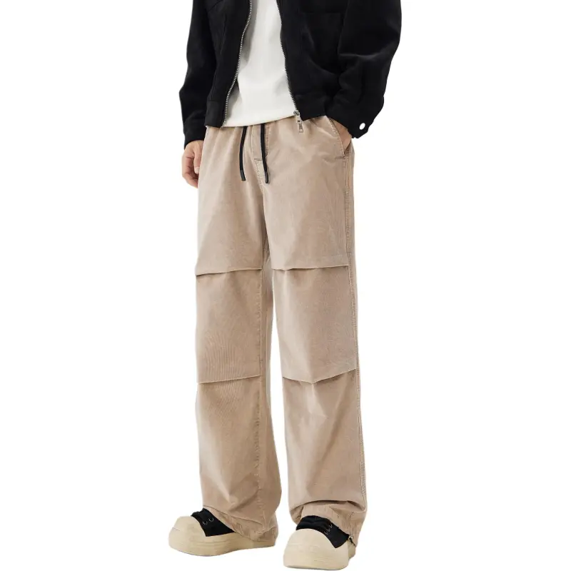 SONGS ALONG Casual Pants Unisex Khaki-3