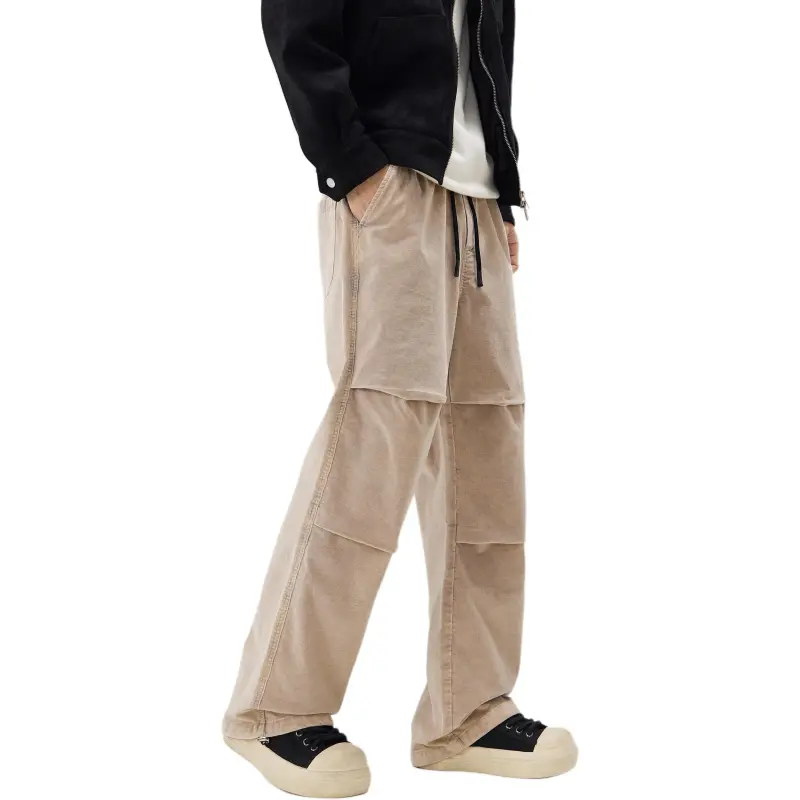 SONGS ALONG Casual Pants Unisex Khaki-2
