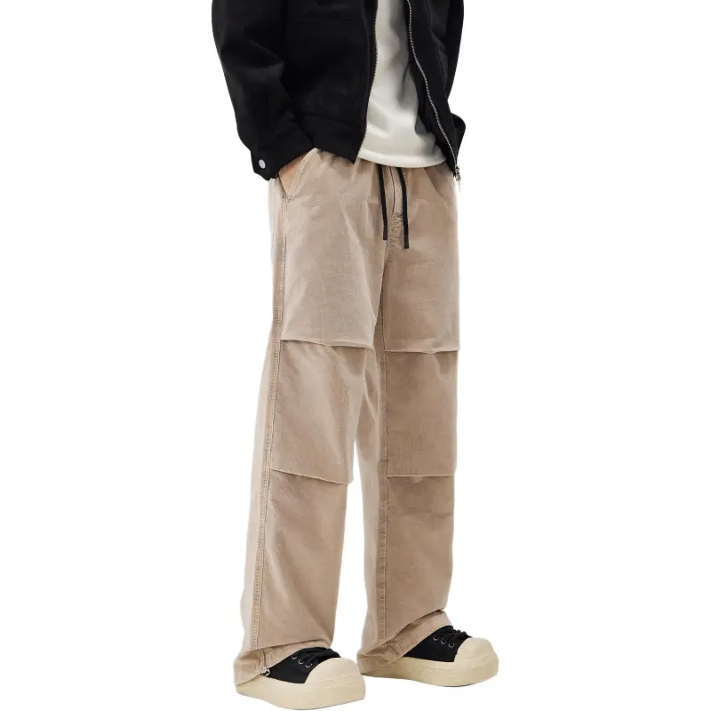 SONGS ALONG Casual Pants Unisex Khaki-1