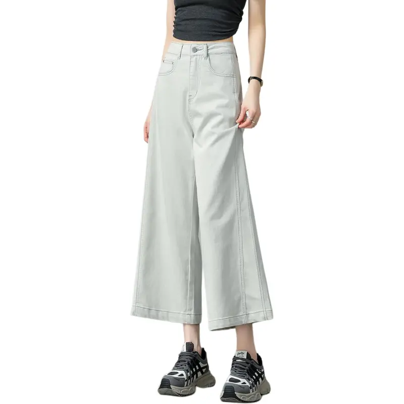 Weixi Jeans Women's Seaweed White-2