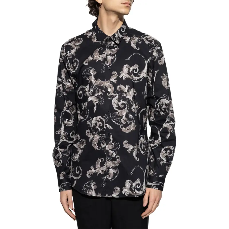 VERSACE JEANS COUTURE Baroque Print Long Sleeved Shirt-2