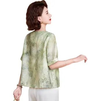 PIERRE CARDIN Chiffon Shirt Women's Green