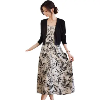 Like The Age Of Water Fall Long Sleeved Dresses Loose Fit Women's Black