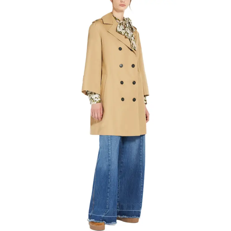 WEEKEND MaxMara Trench Coat Women's Khaki-3
