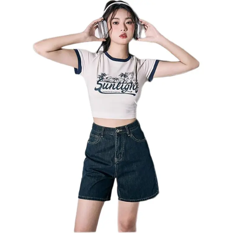 Tonlion T Shirts Women's White-3