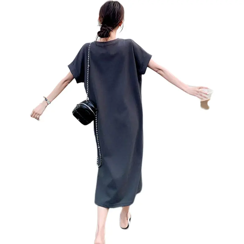 TEME Short Sleeved Dress Women's Gray-0