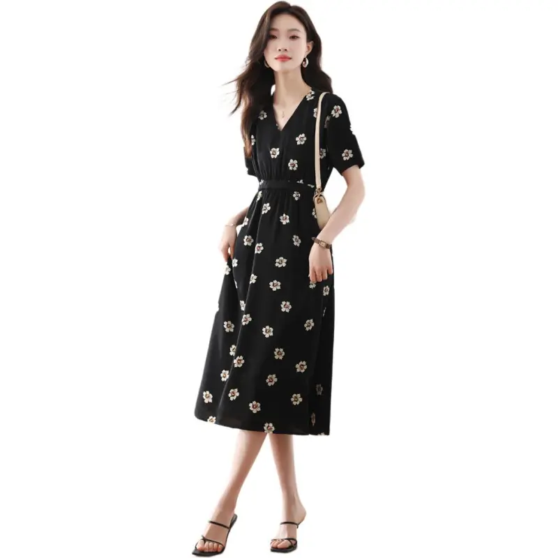 KAISER Short Sleeved Dresses Women's Black-4