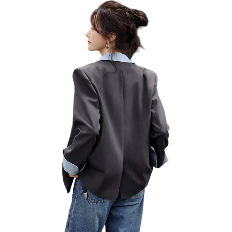 Mo Han Yi Mei Business Suit Women's Heather Gray & Blue-6