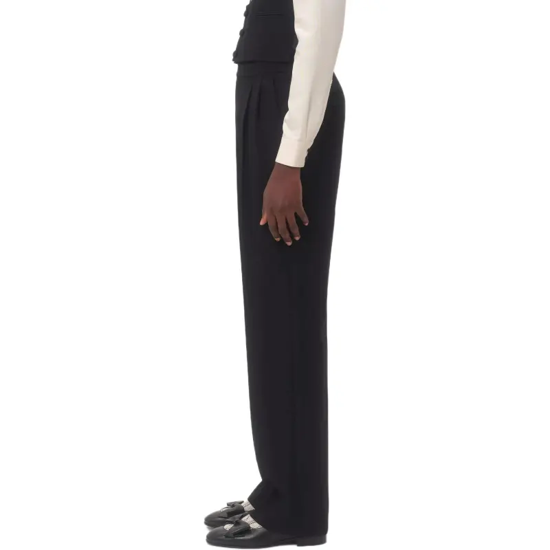 Valentino Pleated Straight Leg Pants-3