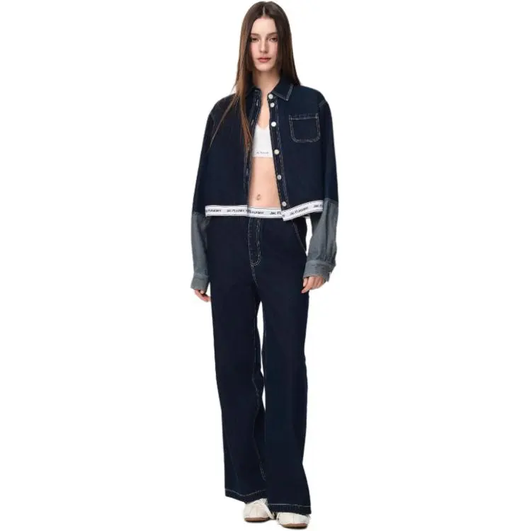JAC FLEURANT Denim Jacket Women's Blue-3