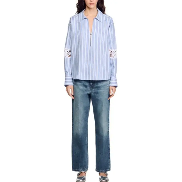 Sandro Organic Cotton linen Shirt-3