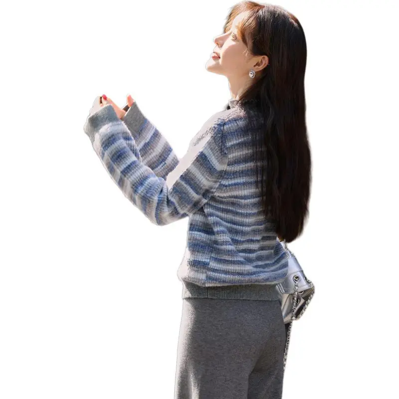 Mo Han Yi Mei Knitwear Women's Blue Gradient-4