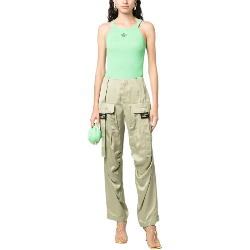 FENDI Low Rise Satin Pants-2