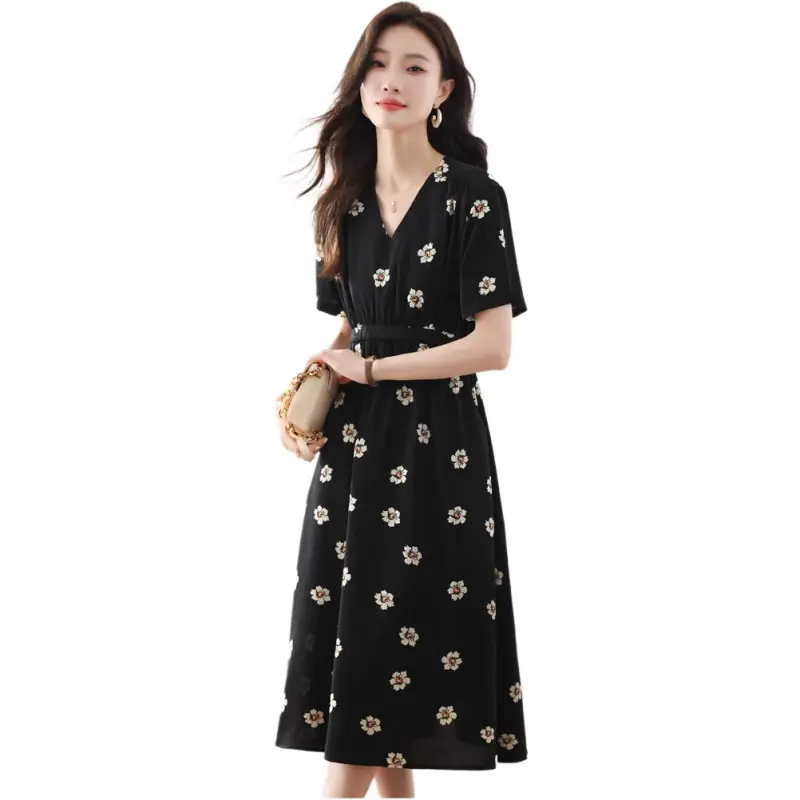 KAISER Short Sleeved Dresses Women's Black-0