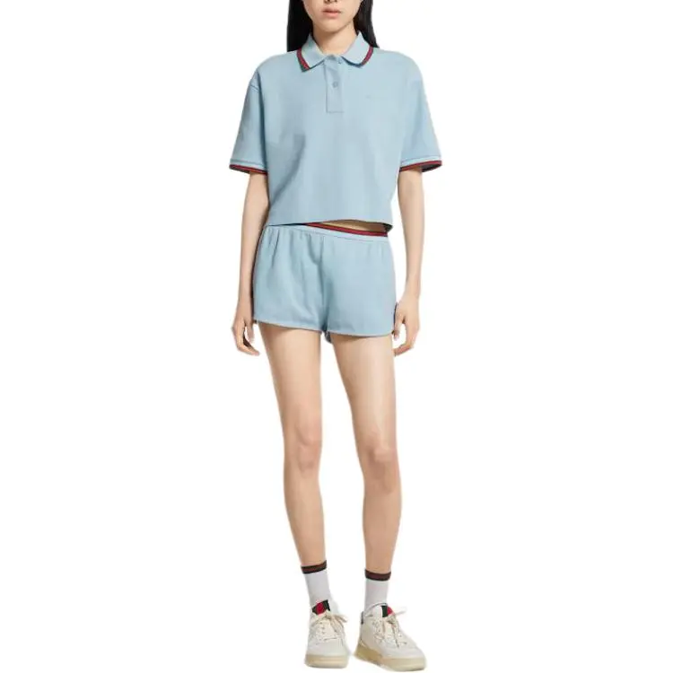 GUCCI Polo Shirts Women's Blue-2