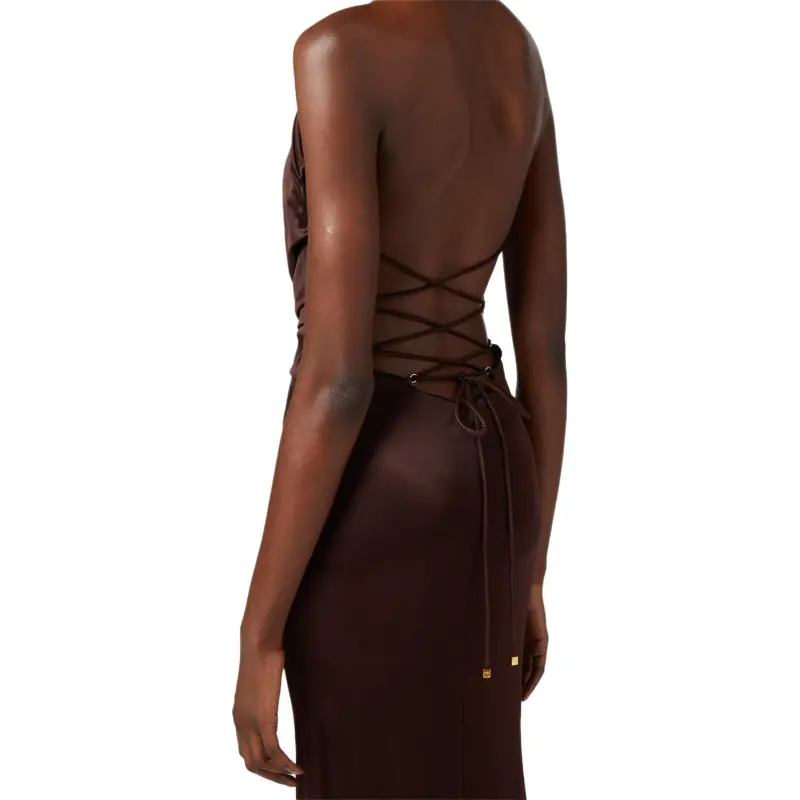 Elisabetta Franchi Slip Dress Women's Burgundy-5