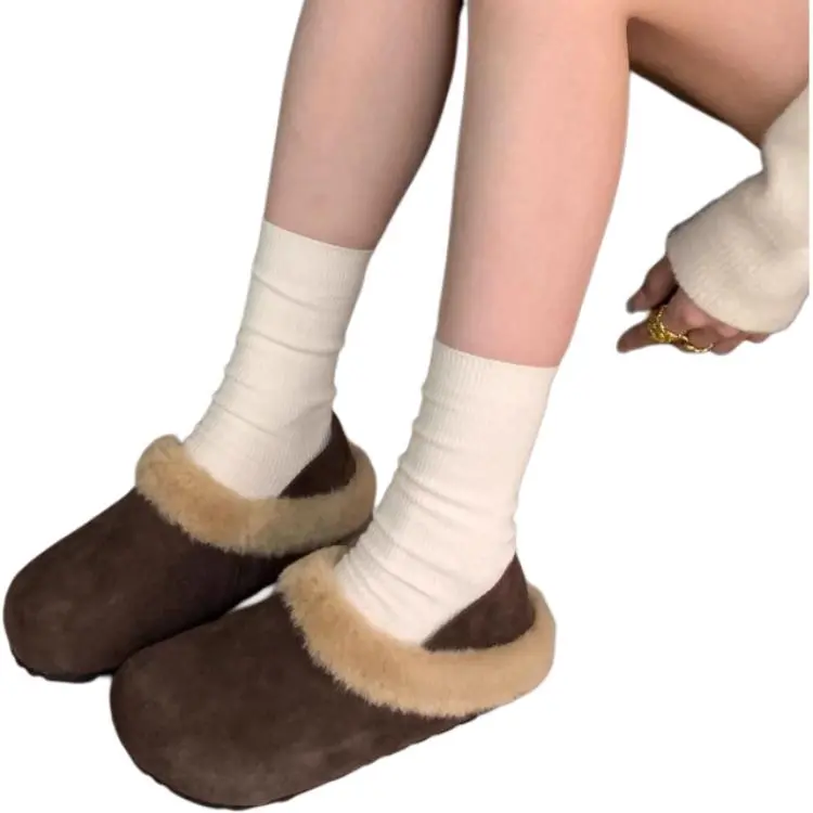 Qiao Anju Home Slippers Khaki, Dark Brown-8