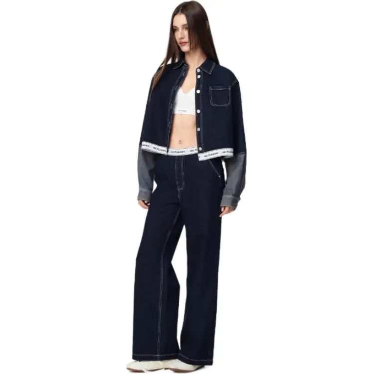 JAC FLEURANT Denim Jacket Women's Blue-4