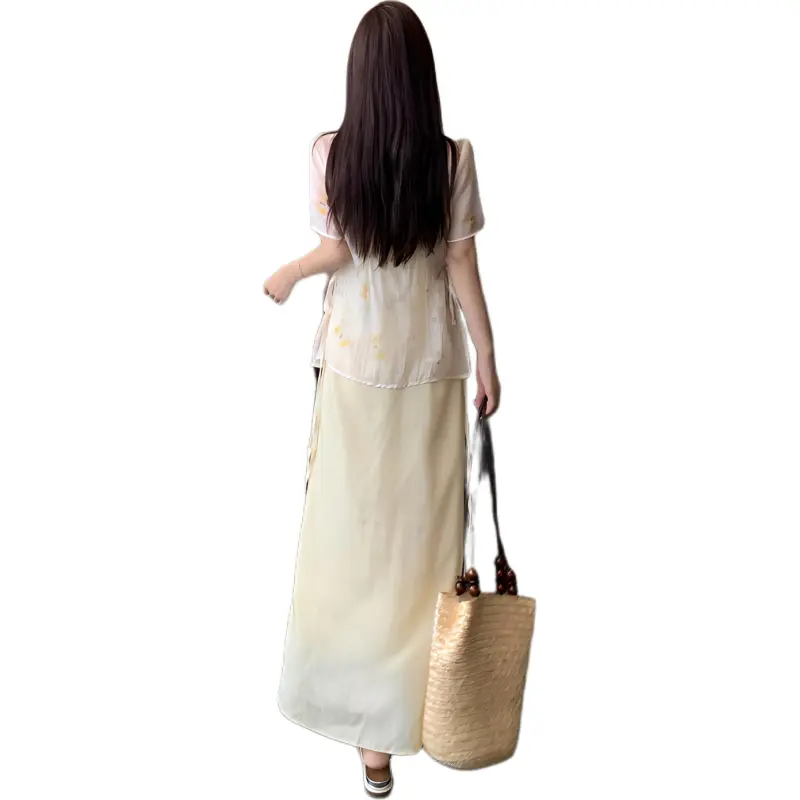Flowers In Water Skirt Set Women's-1