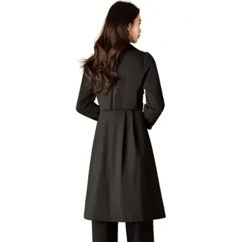 Mylan Trench Coat Cinched Waist Women's Black