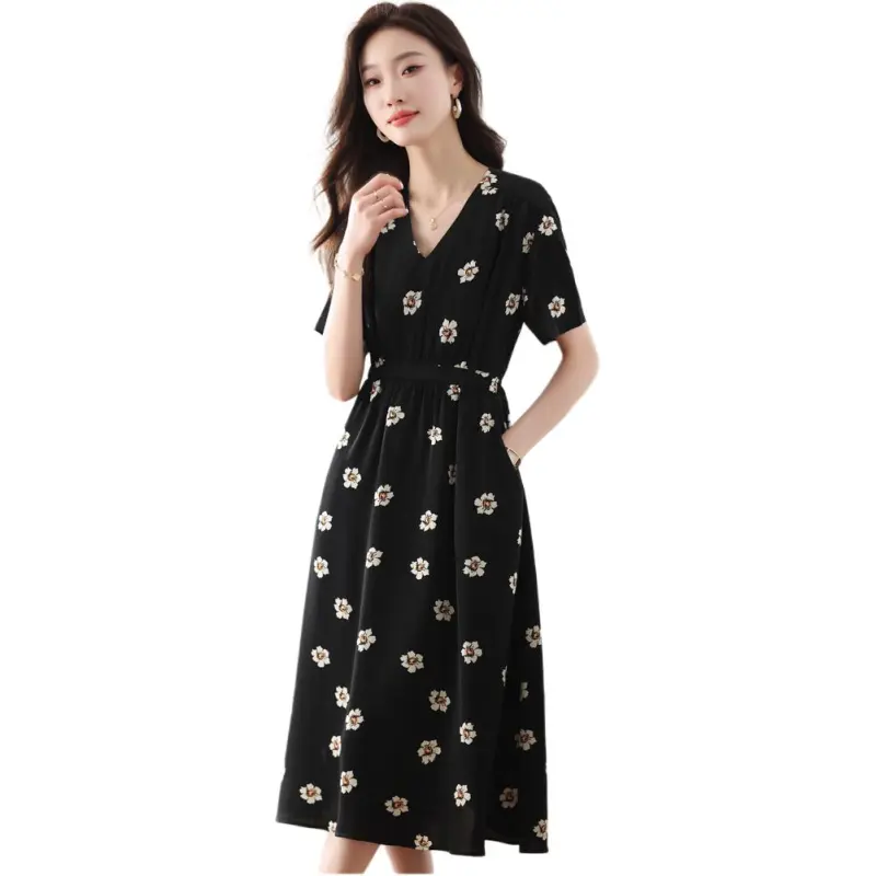 KAISER Short Sleeved Dresses Women's Black-3