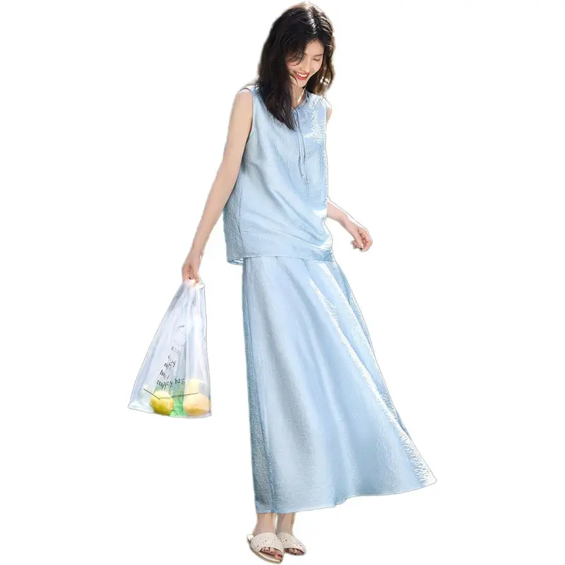 XWI Two Piece Skirt Sets Women's Ice Blue-1