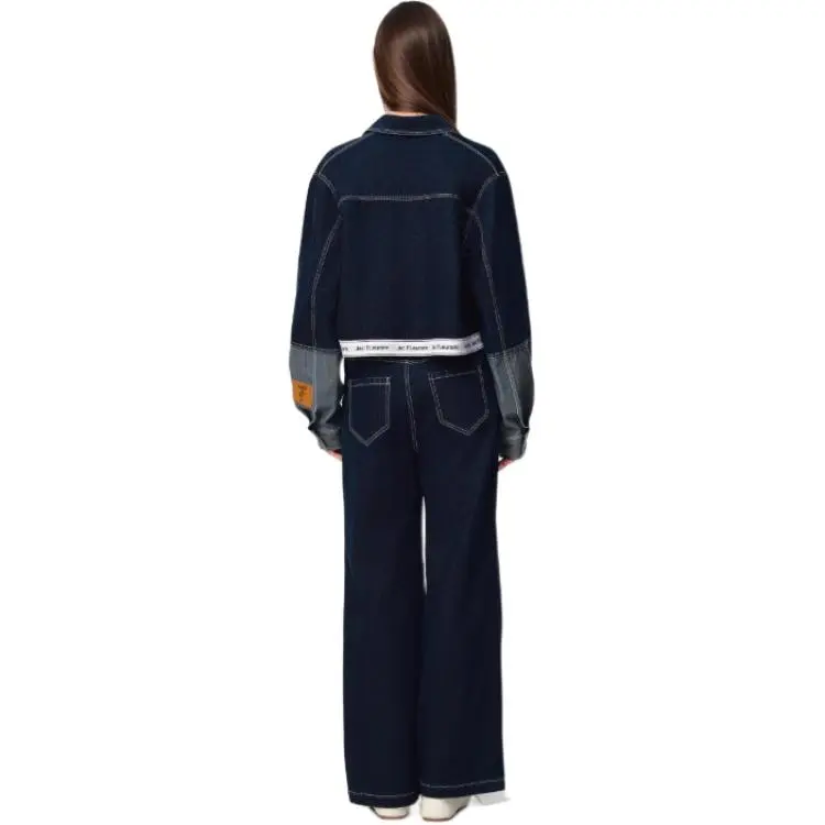 JAC FLEURANT Denim Jacket Women's Blue-5