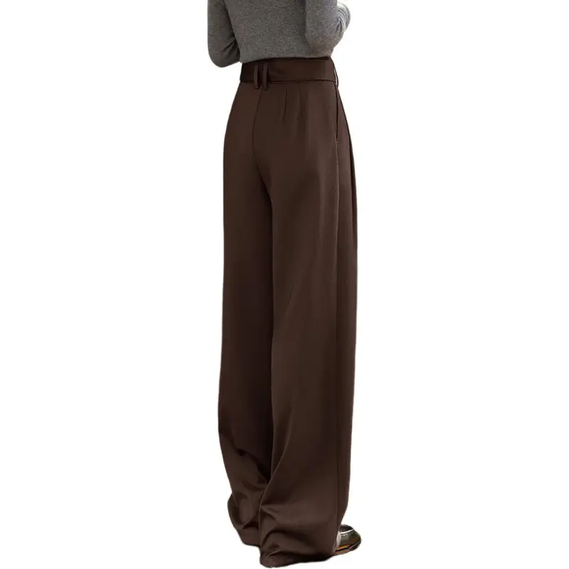 Mo Han Yi Mei Casual Pants Women's Dark Coffee-1