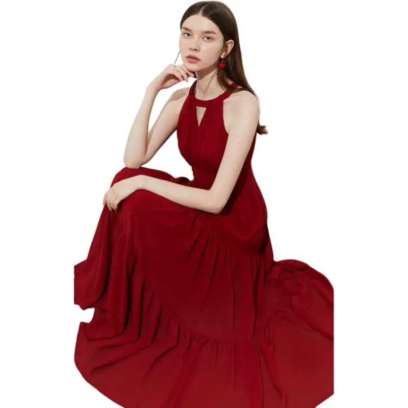 DPLAY Sleeveless Dresses Women's Jam Red-5