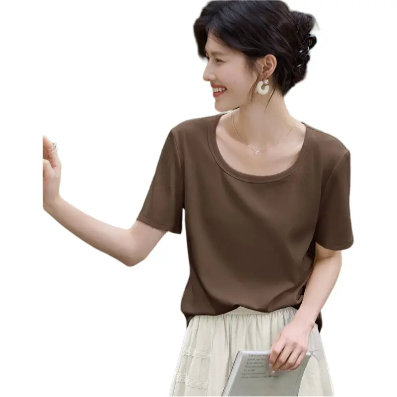 XWI T Shirts Women's Dark Coffee-3