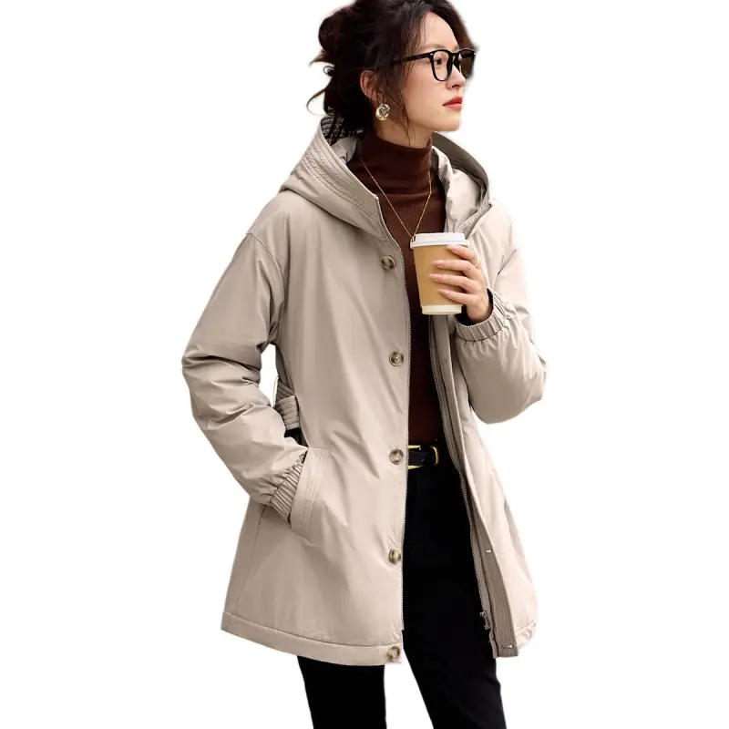Mo Han Yi Mei Puffer Jacket Women's Light Khaki-2