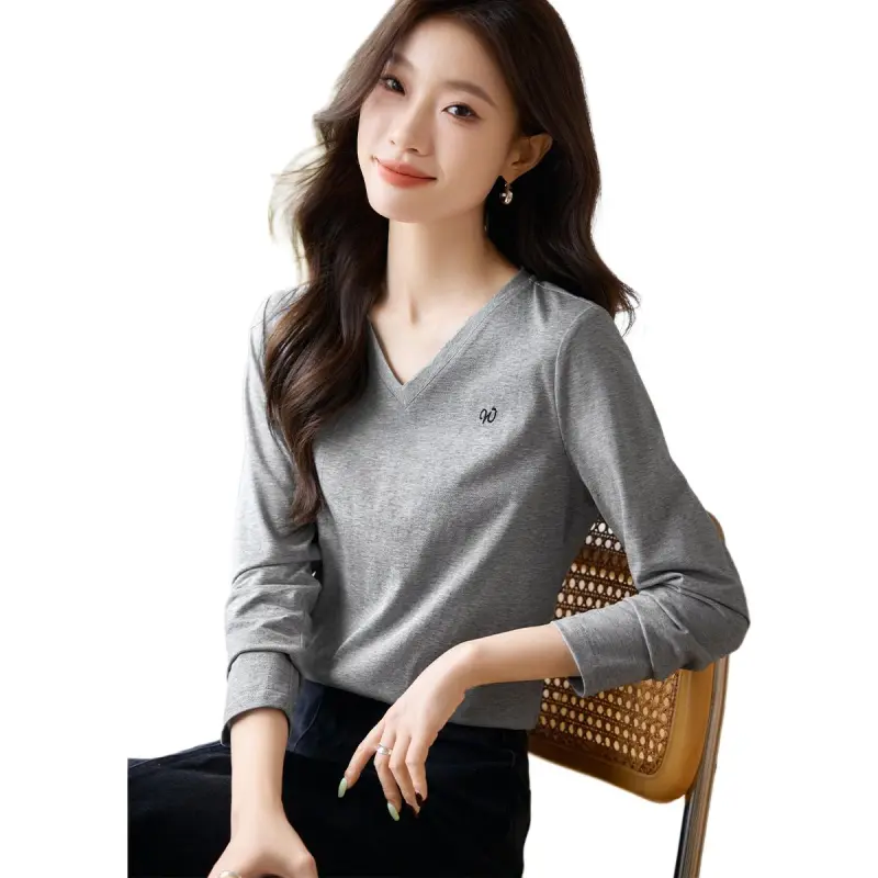 Mo Han Yi Mei T Shirt Women's Gray-3