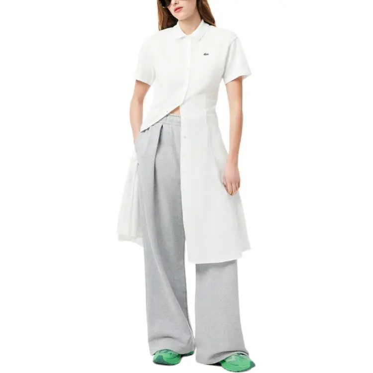LACOSTE Piqué Flared Polo Dress-2