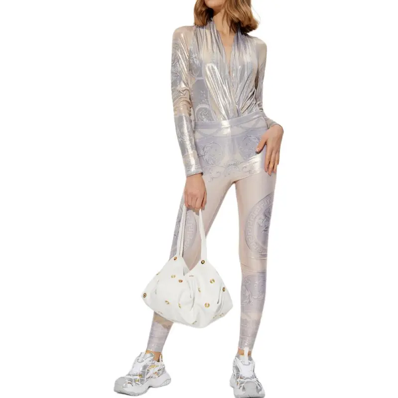 VERSACE La Coupe Des Dieux Printed Leggings-1