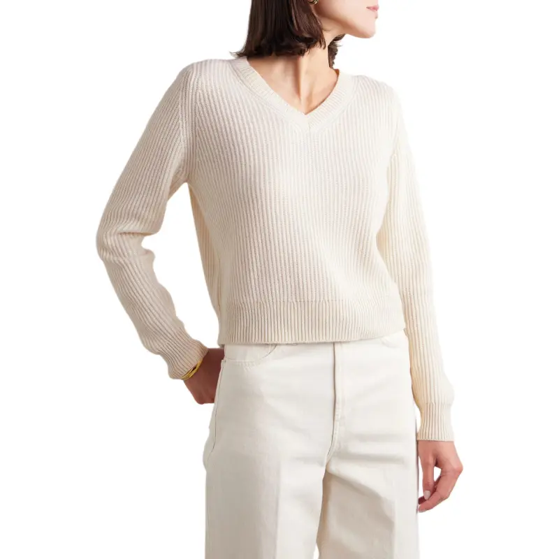 NILI LOTAN SS25 Cashmere Sweater Women's Beige-1
