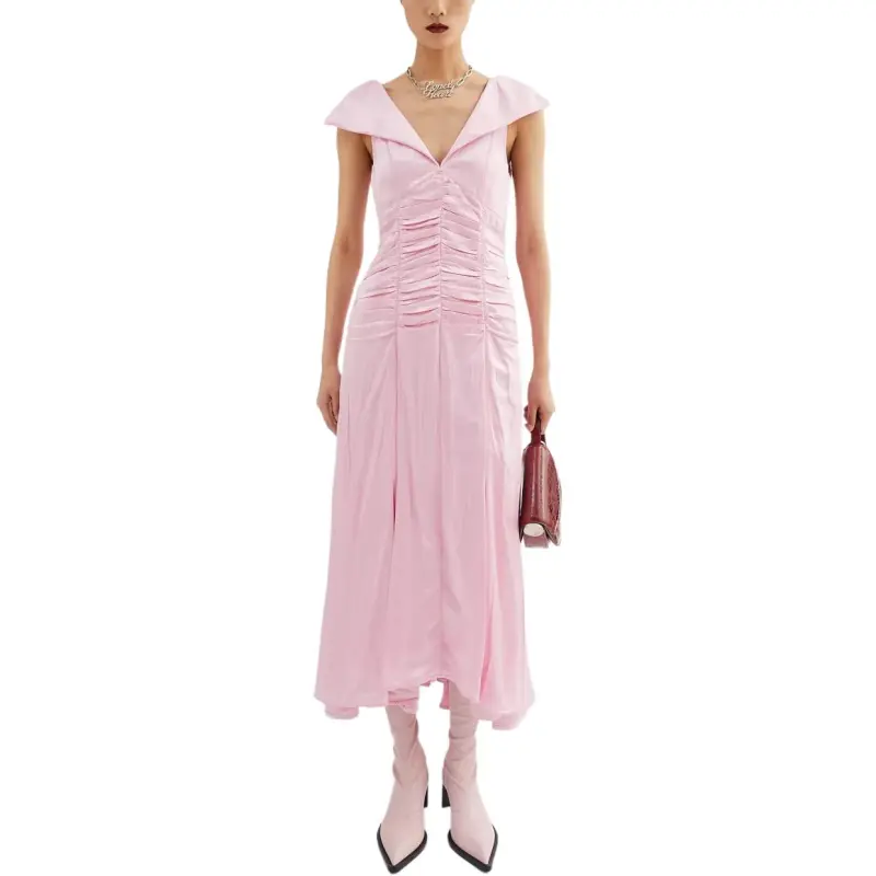 JIL SANDER Pleat detail Midi Dress-2