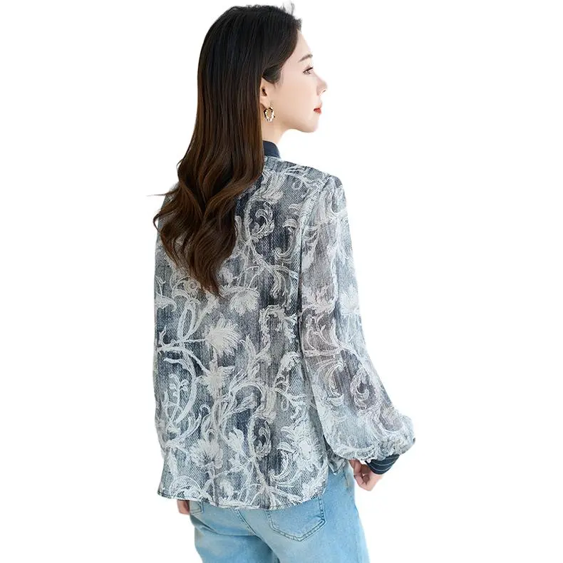 Yi Mengyuan Shirts Women's Blue And White Porcelain-1
