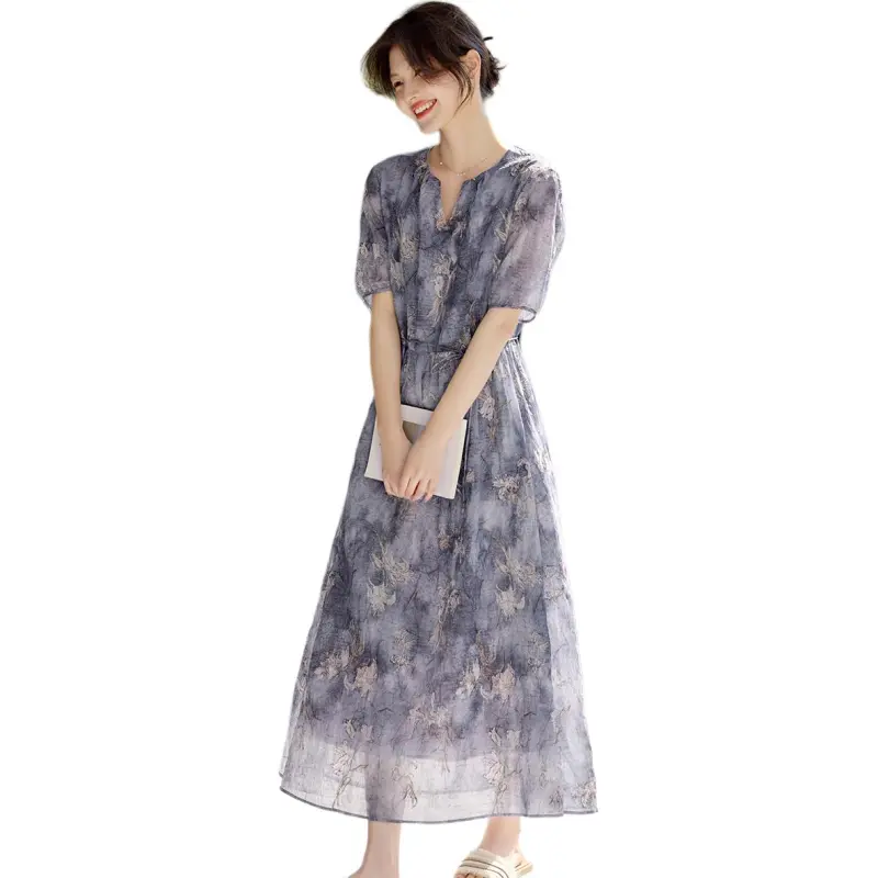 XWI Short Sleeved Dress Women's Misty Wild Purple-2